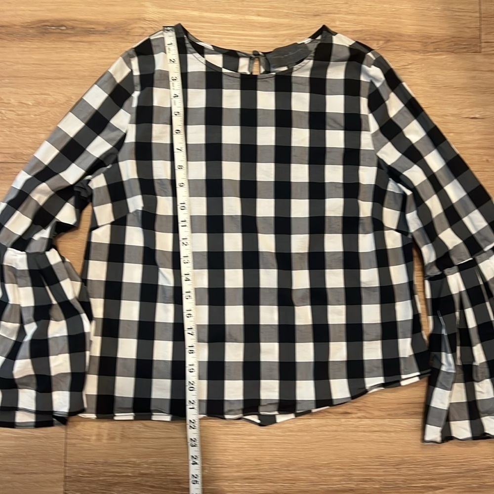 Anthropologie Sunday in Brooklyn Check Poplin Top - Size Medium - Picture 4 of 9